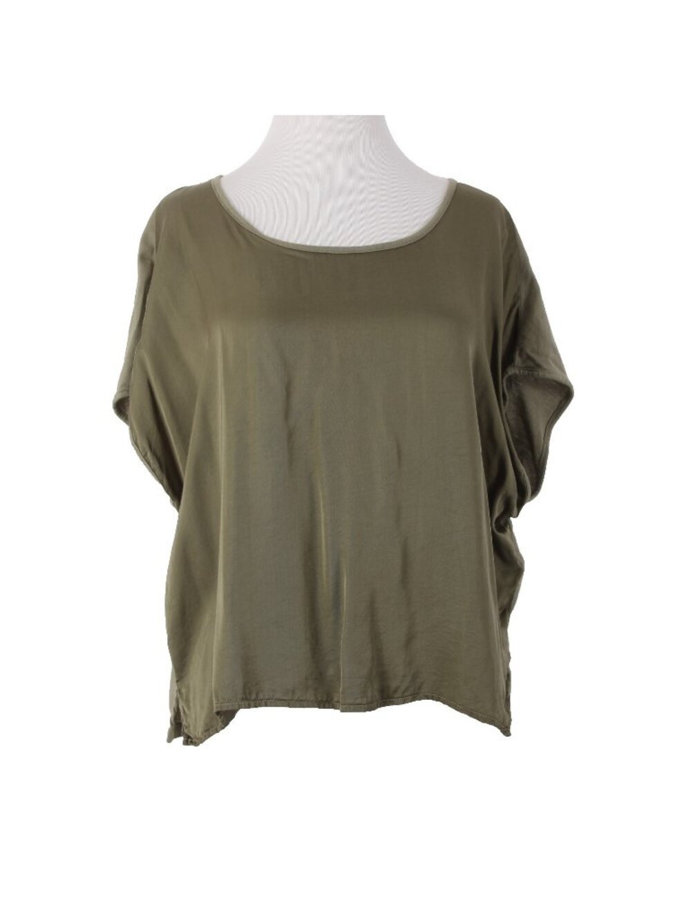 Michael Stars Top Sz XS Olive Green Batwing Sleeve Bohemian Viscose Rayon Top